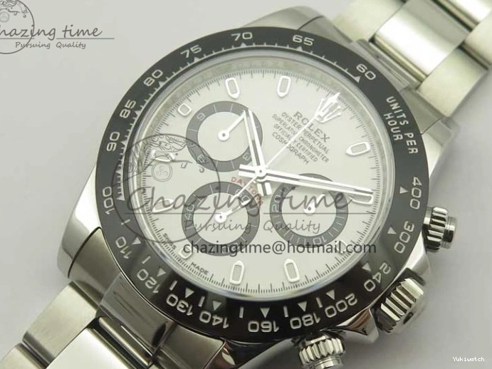 Clone Edition Best V2 A4130 1:1 Daytona Bracelet White 116500 And ARF Super 904L Case SS Dial 0524